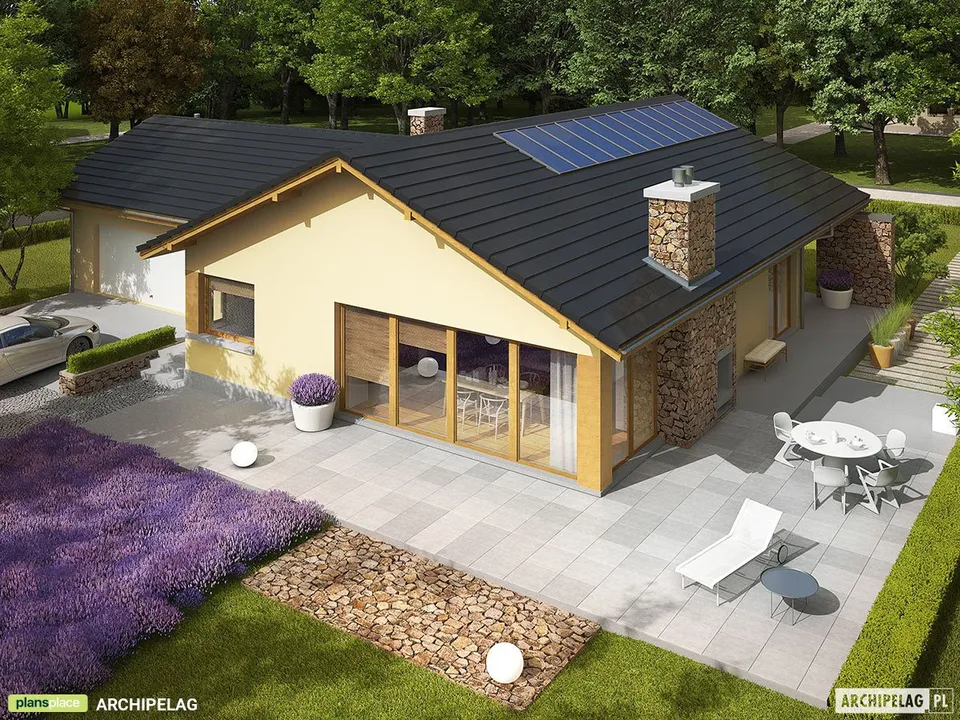 Main Images 1 – House Plan with 2-Sided Indoor-Outdoor Fireplace