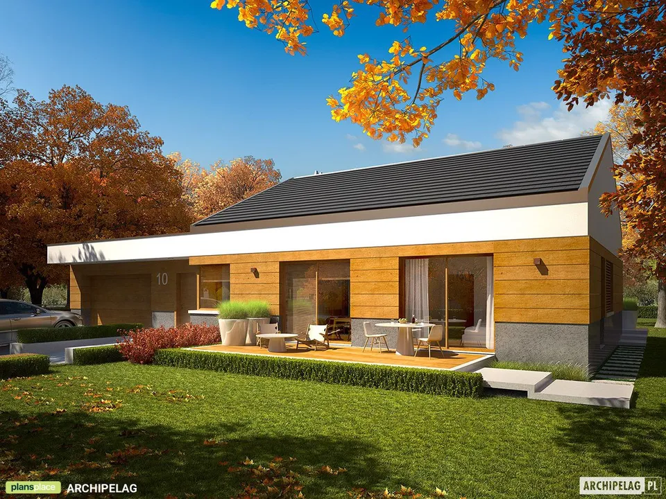 Main Images 1 – 1600 Sq Ft House Plan with Clustered Bedrooms